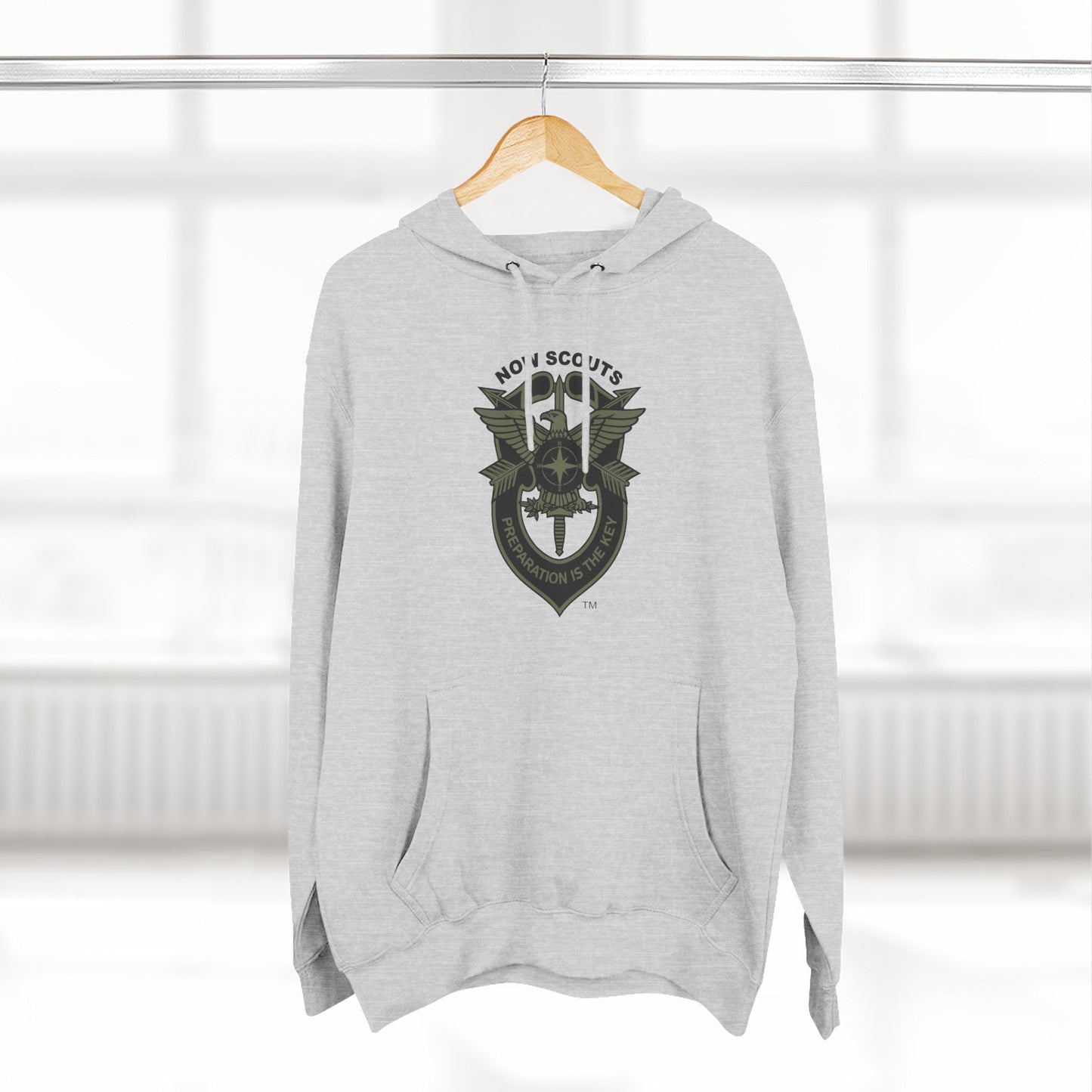 Three-Panel Fleece Hoodie