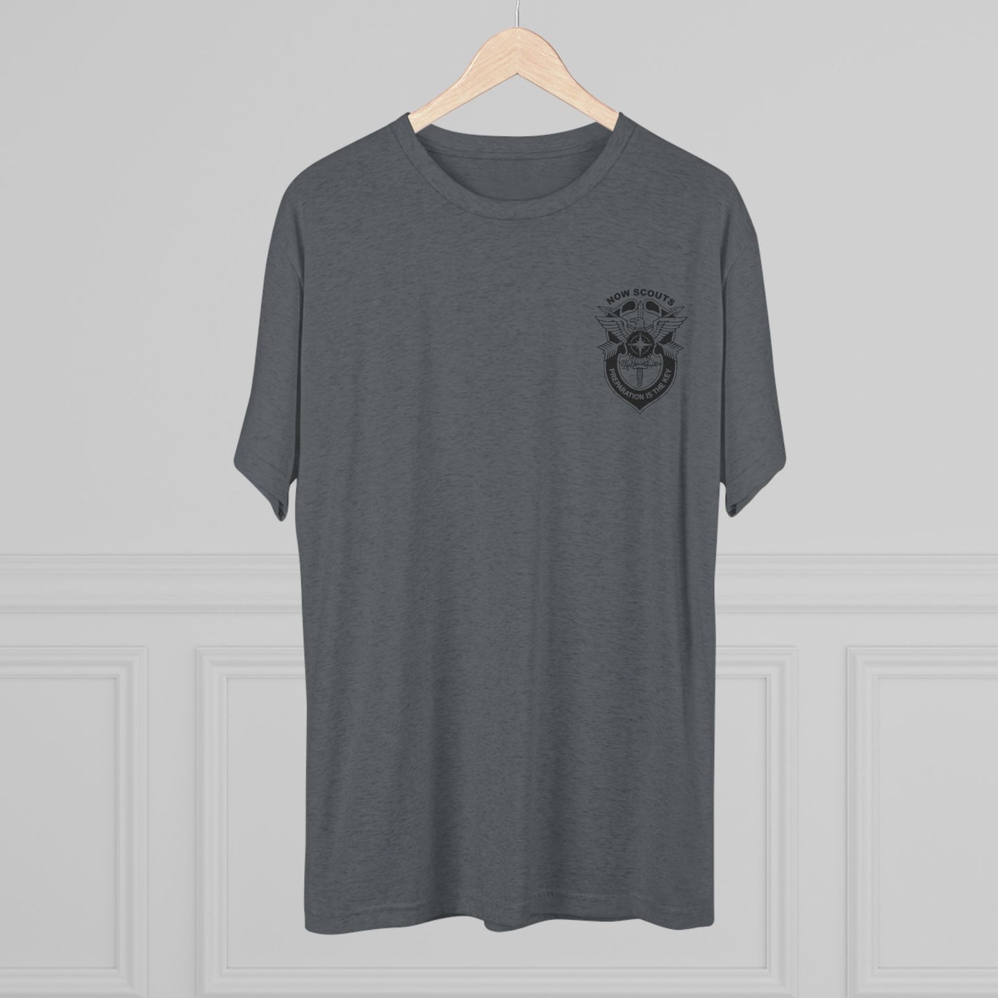 Small Badge Style - Tri-Blend Crew Tee - Multiple Colors Available