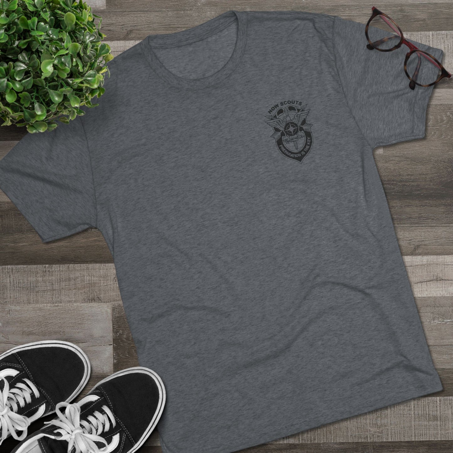 Small Badge Style - Tri-Blend Crew Tee - Multiple Colors Available