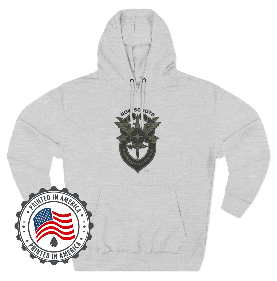 Three-Panel Fleece Hoodie